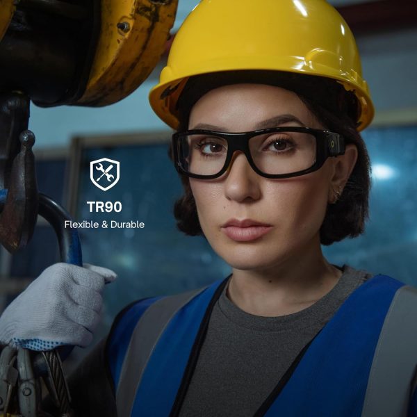 Lucyd Armor Smart Safety Glasses for Men & Women, TR90 Frame, Bluetooth Smart Safety Glasses with Light Adaptive Lenses, Open Ear Speakers & Microphone - ANSI Z87.1 (Standard) - Image 6